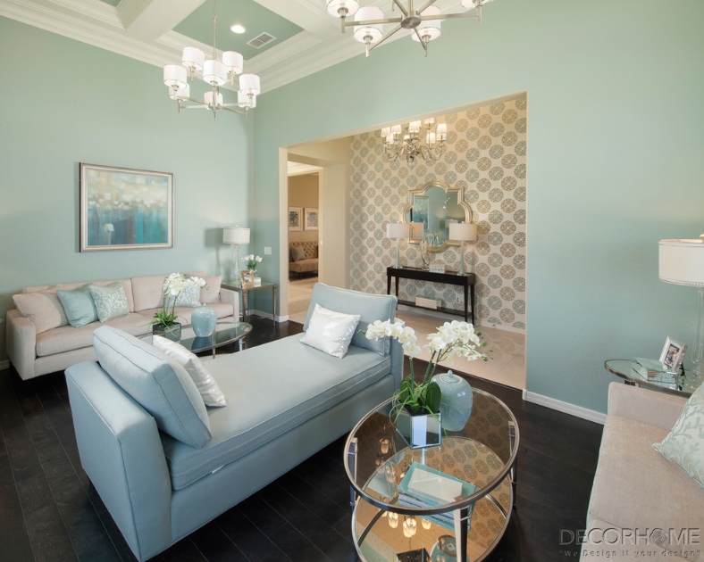Màu xanh bạc hà trong thiết kế thi công nội thất căn hộ chung cư cao cấp